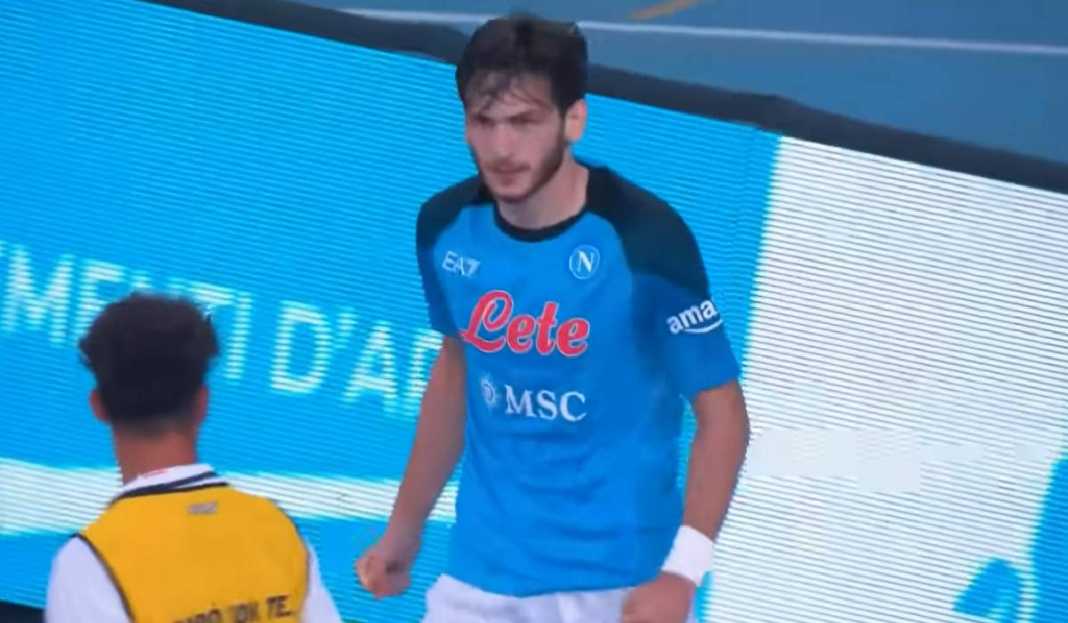 Khvicha Kvaratskhelia Usai CetakGol untuk Napoli Hadapi Frosinone, Napoli Tanpa Diperkuat Khvicha Kvaratskhelia