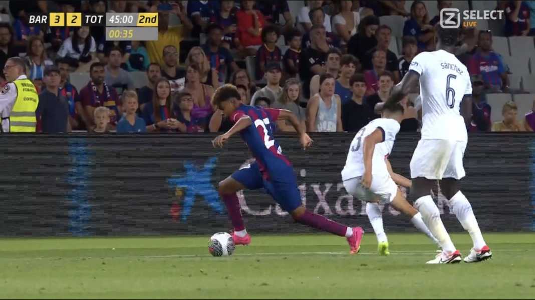 Lamine Yamal mengecoh Sergio Reguilon Fati, Torres, Ezzalzouli Balikkan Ketertinggalan Untuk Menjaga Trofi Joan Gamper Tetap di Barcelona