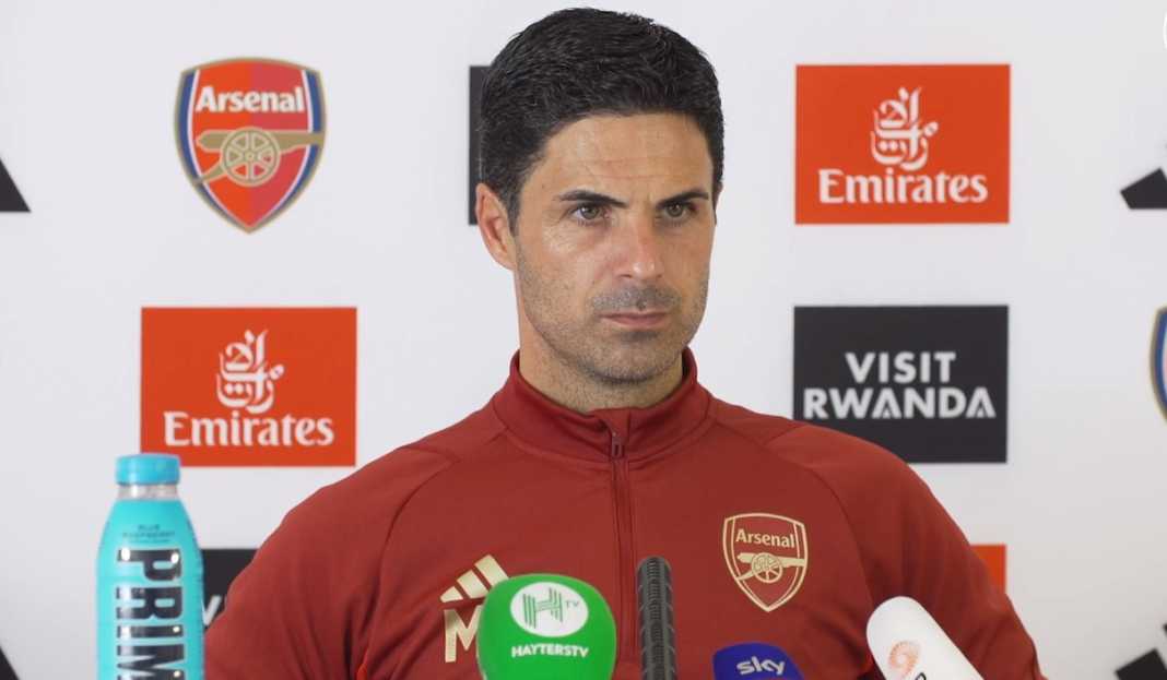 Mikel Arteta dalam konferensi pers Mikel Arteta Ungkap Fokus Utama Meriam London Jelang Laga Kontra Nottingham Forest