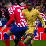 Ousmane Dembele saat membela Barcelona hadapi Atletico Madrid