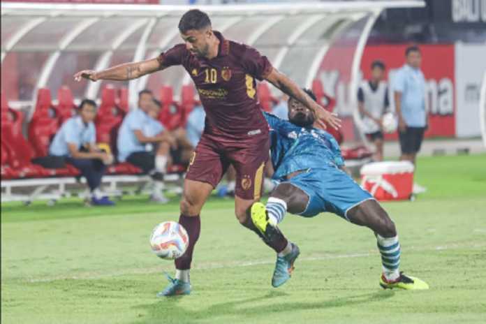 PSM Makassar saat berduel melawan Yangon United