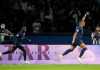 Pemain PSG, Kylian Mbappe merayakan golnya ke gawang Lens