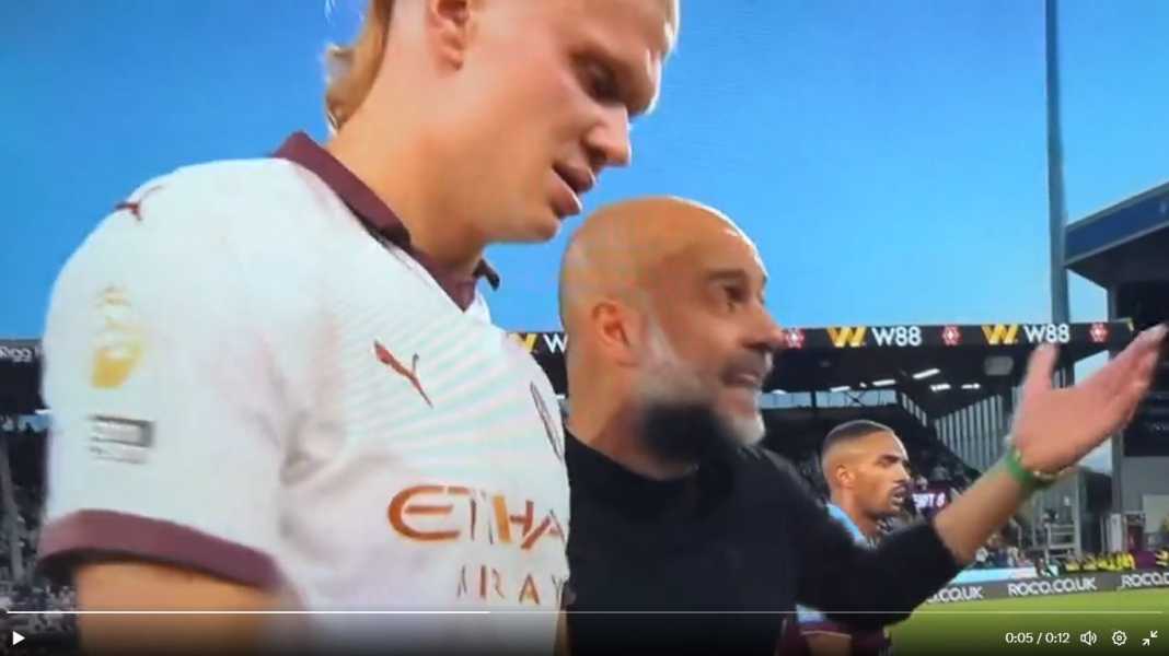 Pep memarahi Erling Haaland Sudah Cetak 2 Gol Bagi Manchester City, Haaland Masih Dimarahi Pula!
