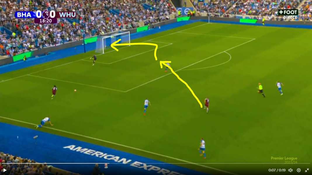 Proses terjadinya gol James Ward-Prowse West Ham Cuma 19 Persen Penguasaan Bola, Mampu Tembak Jatuh The Seagulls