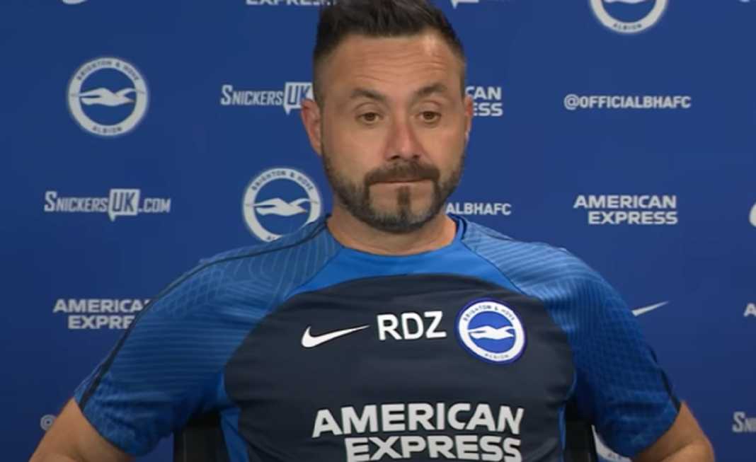 Roberto De Zerbi dalam konferensi pers jelang laga pembuka Brighton Roberto De Zerbi dalam konferensi pers jelang laga pembuka Brighton