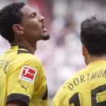 Sebastien Haller saat baru saja cetak gol untuk Borussia Dortmund