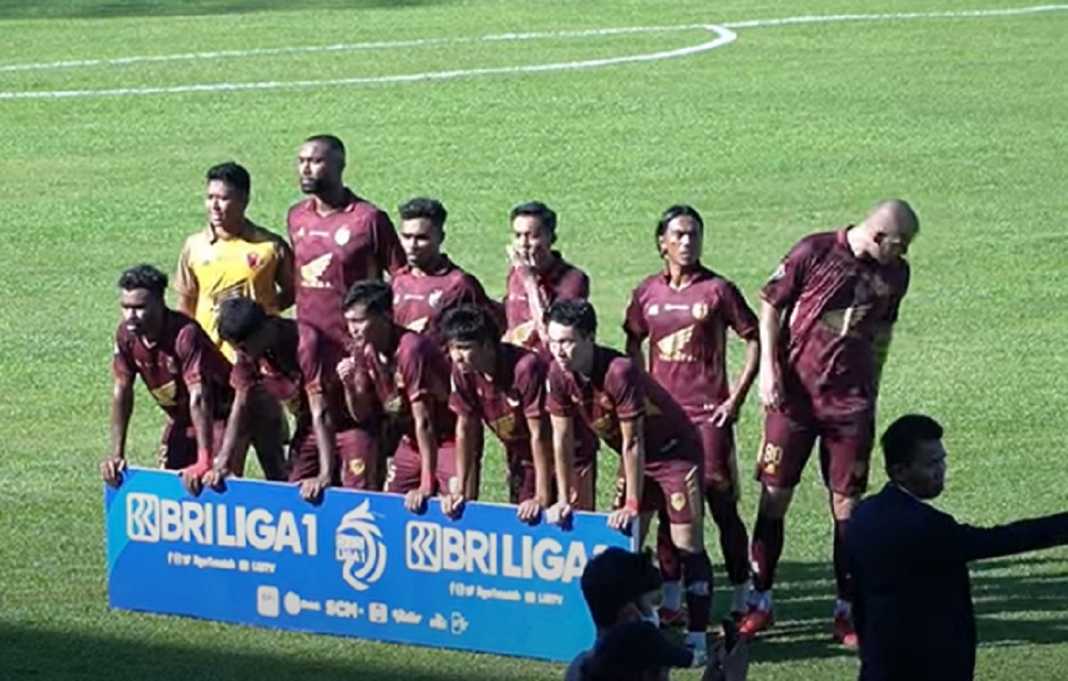 Skuad PSM Makassarr jelang sebuah laga