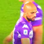 Sofyan Amrabat dalam sebuah laga Fiorentina