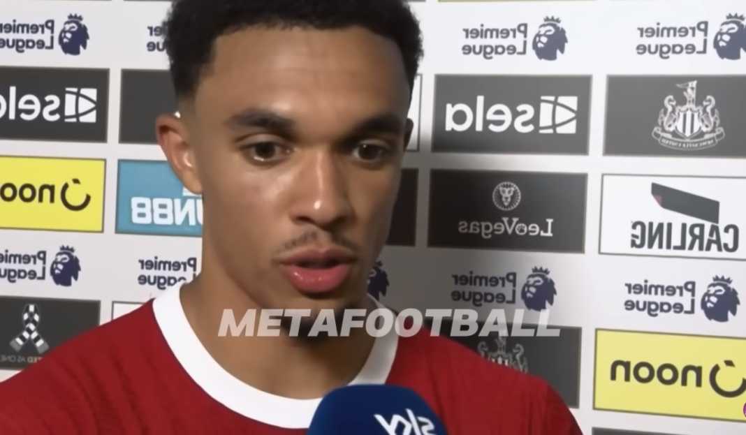 Trent Alexander-Arnold dalam wawancara usai pertandingan Alexander-Arnold dan Alisson Ungkap Betapa Spesialnya Kemenangan Comeback Liverpool