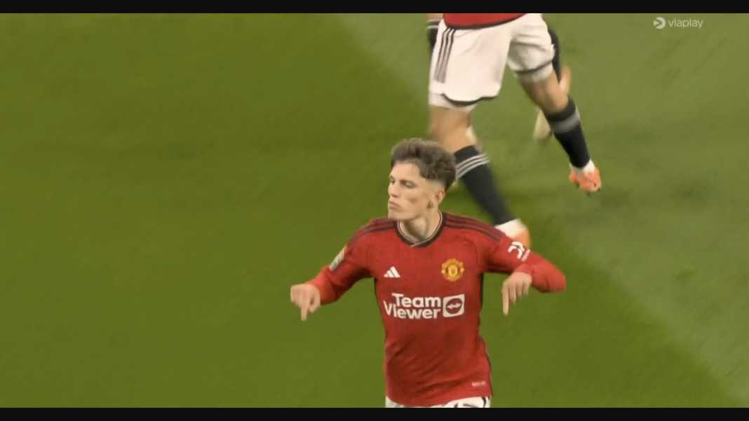Alejandro Garnacho merayakan golnya Manchester United Terlihat Pulih Dari Kasus Jadon Sancho, Antony dan Mason Greenwood