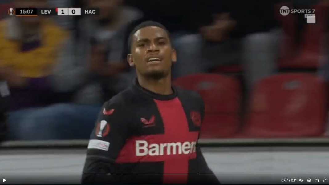 Amine Adli usai mencetak gol kontra Hacken Masih Umur 20, 22 dan 23 Tahun, Tiga Pencetak Gol Bayer Leverkusen