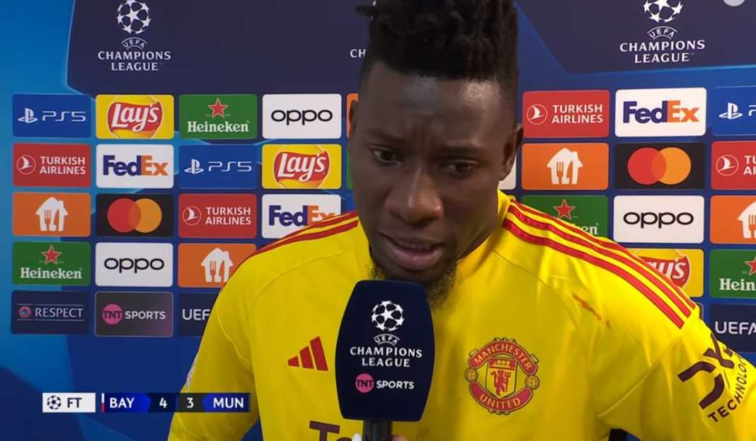 Andre Onana dalam wawancara usai pertandingan Andre Onana Akui Tanggung Jawab Atas Kekalahan Memilukan Manchester United