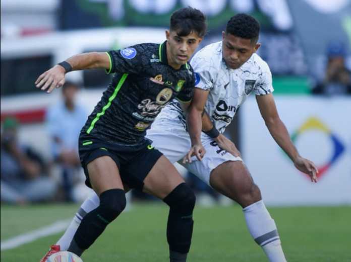 Bruno Moreira Pencetak Gol Pertama Persebaya vs Borneo FC - sumber foto X BorneoSMR