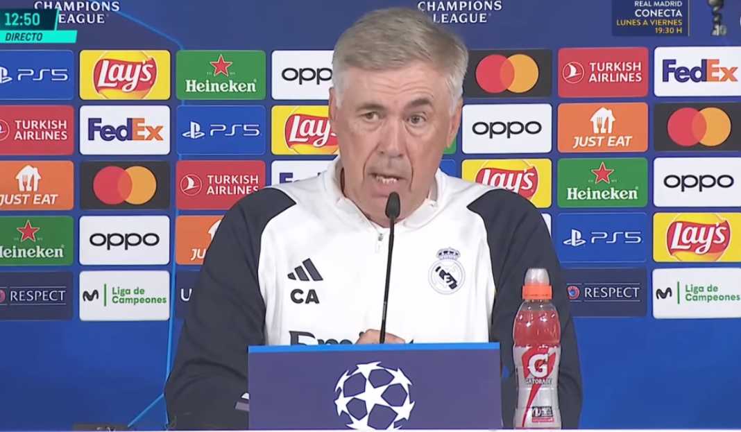 Carlo Ancelotti dalam konferensi pers Liga Champions Carlo Ancelotti: Real Madrid Tidak Anggap Diri Sebagai Favorit di Liga Champions