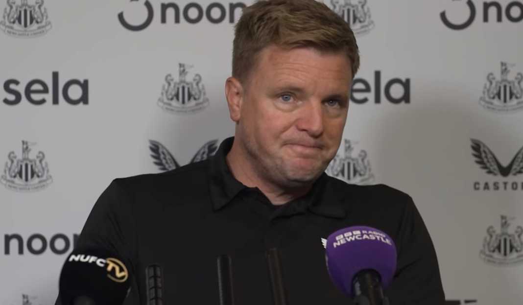 Eddie Howe dalam konferensi pers Newcastle United Eddie Howe Ragukan Ketersediaan Sven Botman dan Sandro Tonali Kontra Brentford