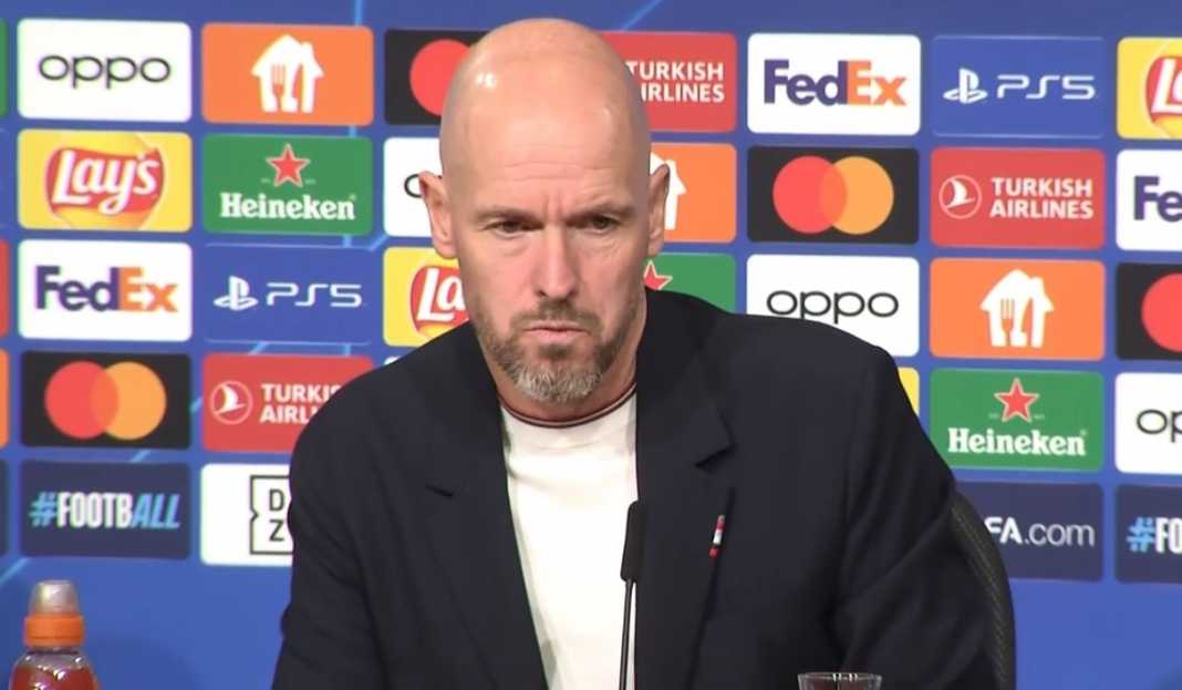Erik ten Hag di konferensi pers Liga champions Erik ten Hag Ungkap Kondisi Skuad Manchester United Jelang Lawatan ke Bavaria
