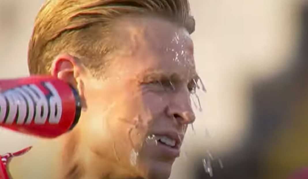 Frenkie de Jong di sela-sela pertandingan Barcelona Frenkie de Jong di sela-sela pertandingan Barcelona