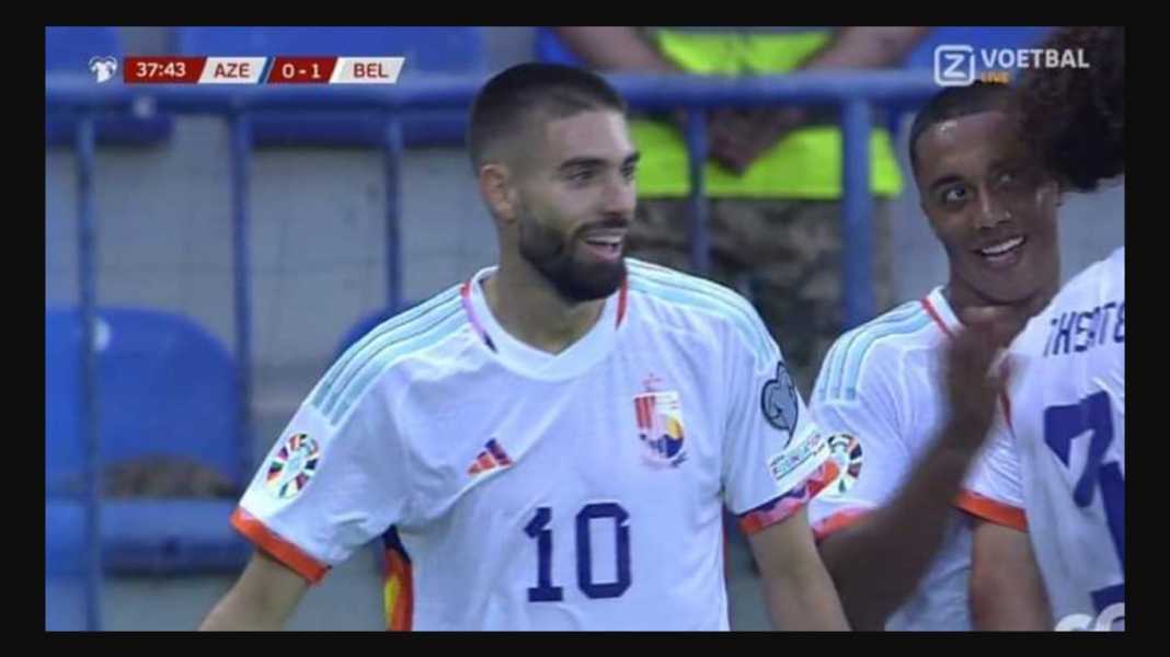 Gol Yannick Carrasco kontra Azerbaijan Pemain Liga Arab Saudi Cetak Gol Tak Sengaja Bagi Belgia, Assist Juga Tak Sengaja