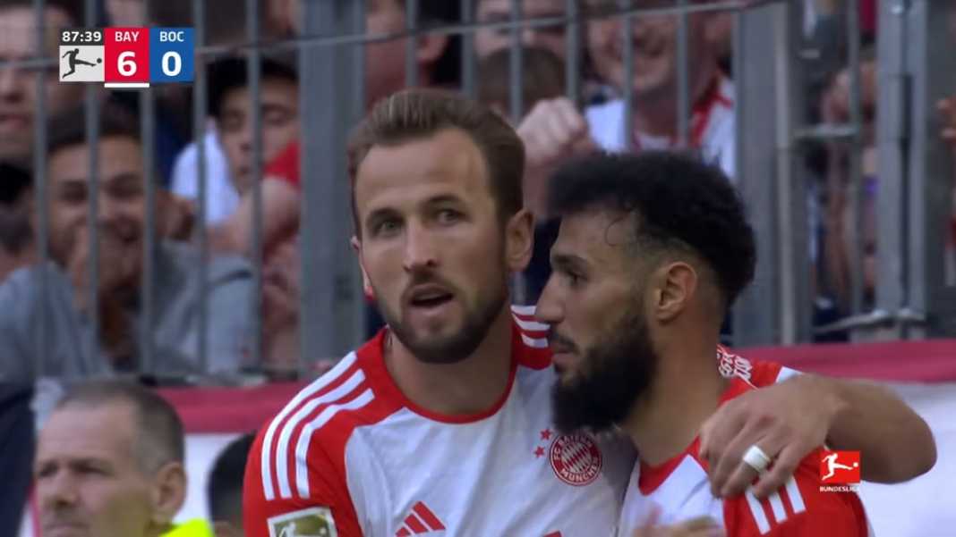 Harry Kane merayakan gol kontra Bochum Aturan Aneh Bikin Hattrick Harry Kane Untuk Bayern Kemarin Tidak Diakui