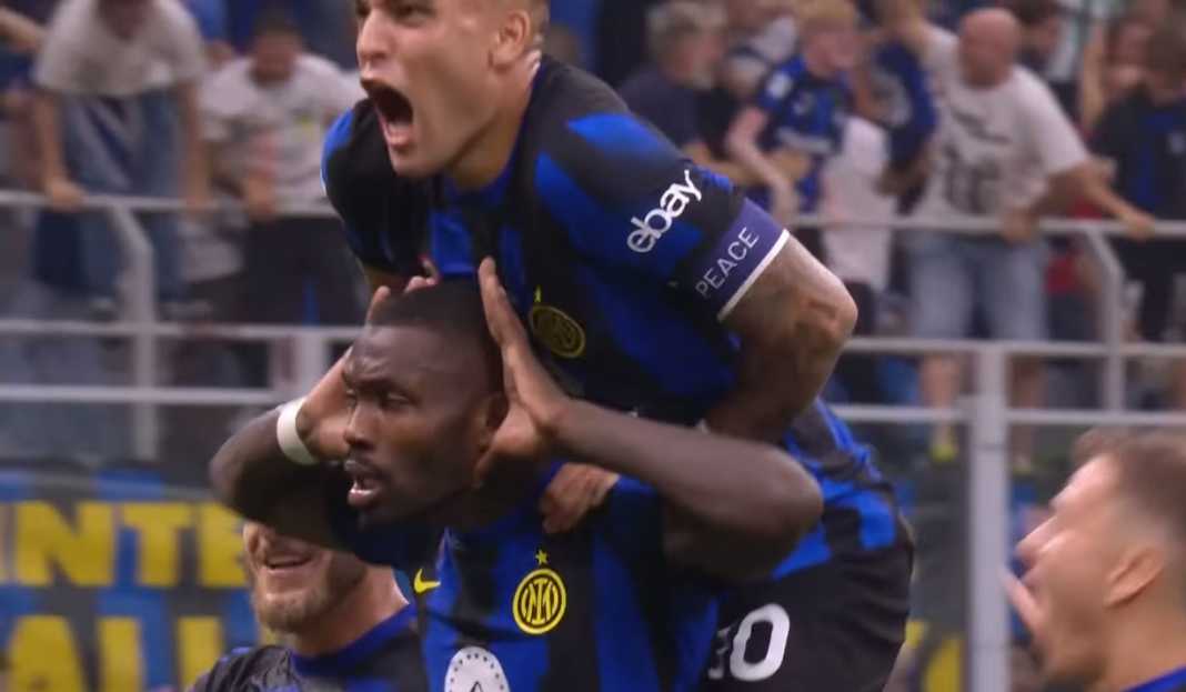Marcus Thuram rayakan gol ke gawang Milan Prediksi Liga Champions : Inter Milan Berharap Lanjutkan Tren Positif di Kandang Sociedad