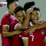Marselino selebrasi gol pertama di laga Indonesia vs China Taipei
