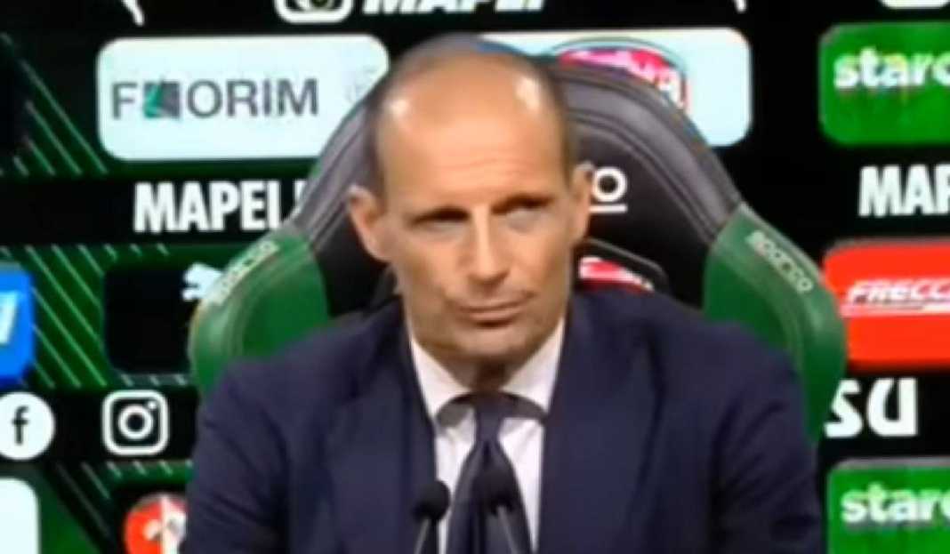 Massimiliano Allegri Sedang Konferensi Pers Juventus Kalah dari Sassuolo, Massimiliano Allegri Jadi Tertekan
