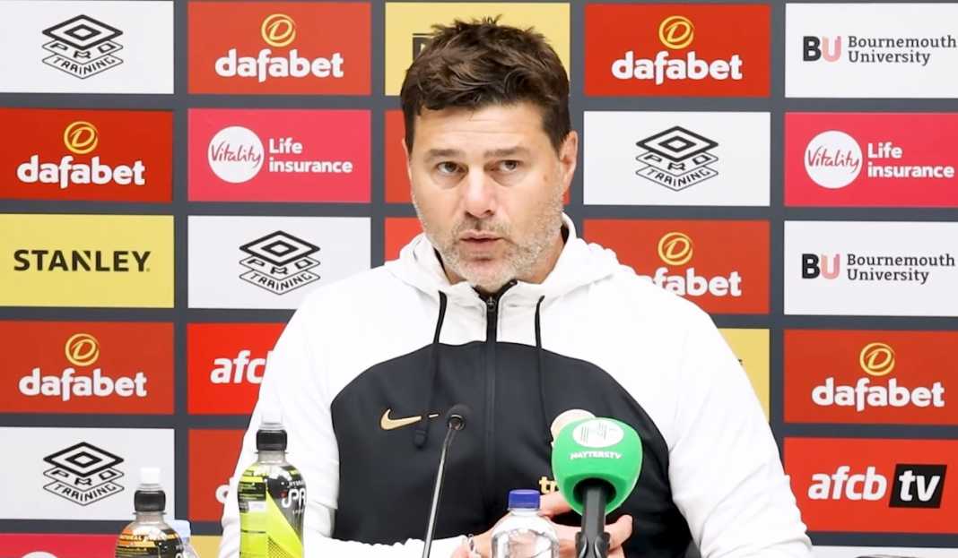 Mauricio Pochettino dalam konferensi pers Chelsea Mauricio Pochettino Jadikan Masalah Cedera Sebagai Kambing Hitam Atas Hasil Imbang Chelsea