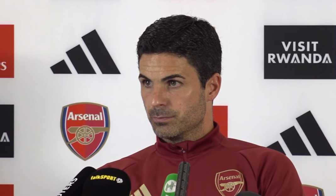 Mikel Arteta dalam konferensi pers Arsenal Mikel Arteta Yakin Kemenangan Atas Manchester United Sangat Penting Bagi The Gunners