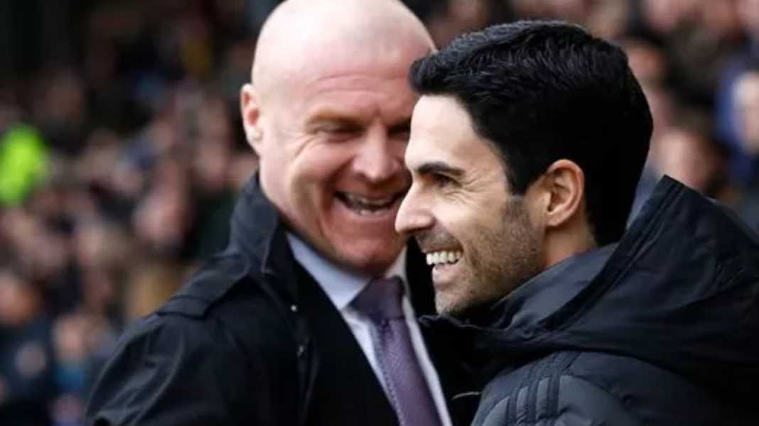 Pelatih Everton, Sean Dyche dan pelatih Arsenal, Mikel Arteta Pelatih Everton, Sean Dyche dan pelatih Arsenal, Mikel Arteta