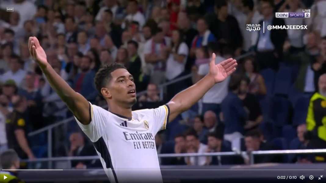 Perayaan gol Jude Bellingham kontra Union Berlin Bellingham Enam Gol, Satu Assist dari Enam Pertandingan Real Madrid!