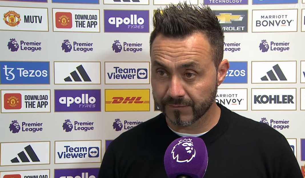 Roberto de Zerbi dalam wawancara usai pertandingan Roberto de Zerbi Ungkap Kunci Kemenangan Timnya Atas Manchester United Tadi Malam