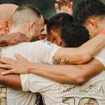 Skuad Bali United usai mencetak gol ke gawang Stallion Laguna - sumber foto X BaliUtd