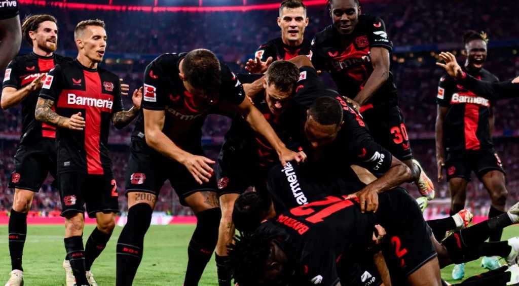 Skuad Bayer Leverkusen saat laga melawan Bayern Munchen