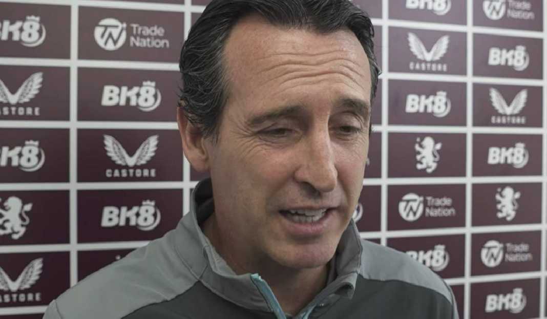 Unai Emery Sedang Wawancara Gelisahnya Unai Emery Usai Antar Aston Vila Lolos ke Liga Konferensi Eropa