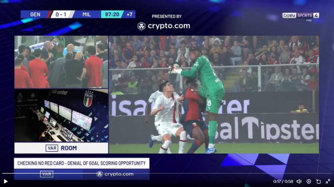 Melihat Kembali Adegan Sadis Mike Maignan Hantam Kepala Pemain Genoa