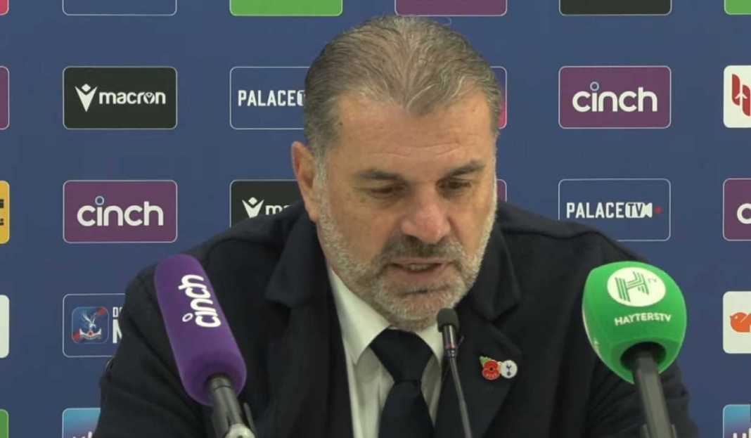 Ange Postecoglou dalam konferensi pers Tottenham Tottenham Makin Mantap di Puncak Klasemen, Ange Postecoglou Tidak Mau Sombong Dulu