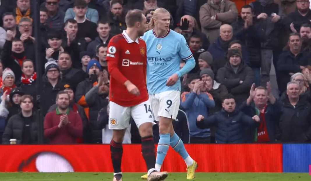 Christian Eriksen dan Erling Haaland Derby Manchester, Begini Perbandingan Lemari Trofi Setan Merah vs The Citizens