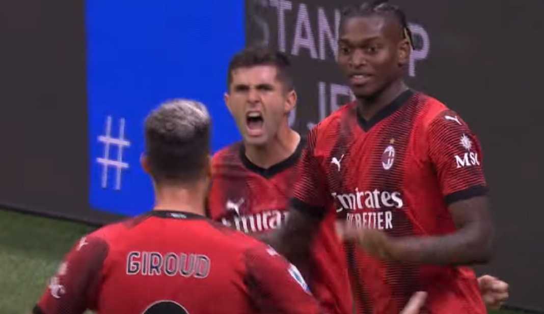 Christian Pulisic Usai Mencetak Gol untuk Milan vs Lazio Christian Pulisic Usai Mencetak Gol untuk Milan vs Lazio