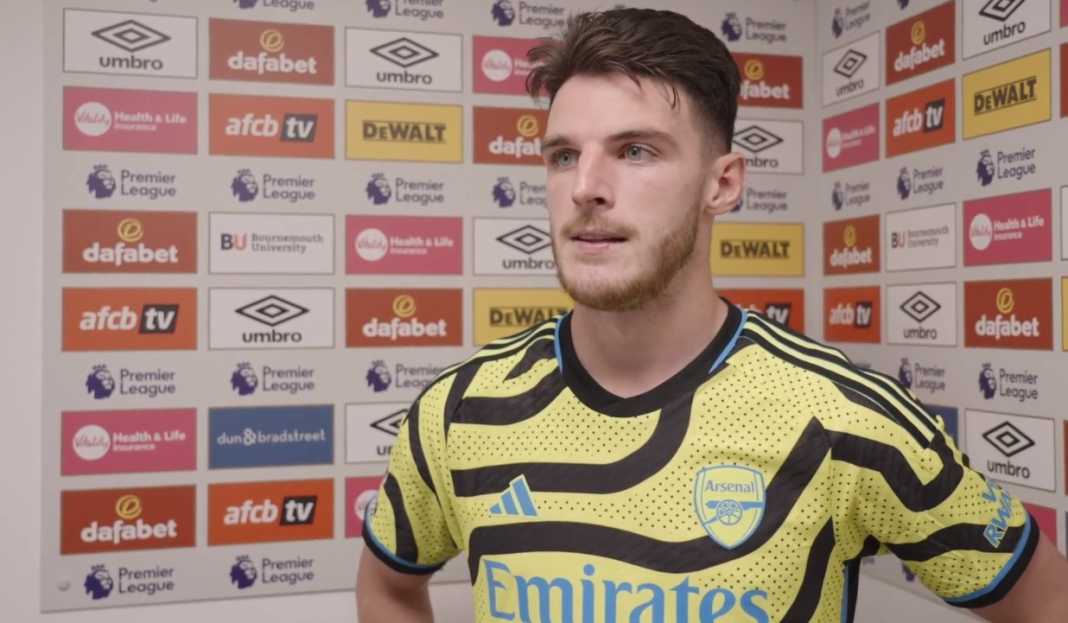 Declan Rice dalam wawancara Arsenal usai pertandingan Kebanggaan Declan Rice: Kebersamaan dan Kepercayaan dalam Skuad Arsenal Terpancar