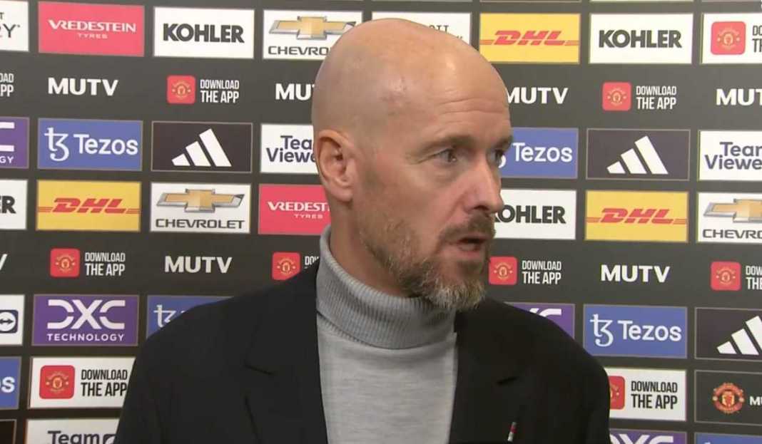 Erik ten Hag dalam wawancara usai pertandingan Ten Hag Nilai Penalti Kontroversi Ubah Alur Pertandingan, Penentu Kekalahan Manchester United