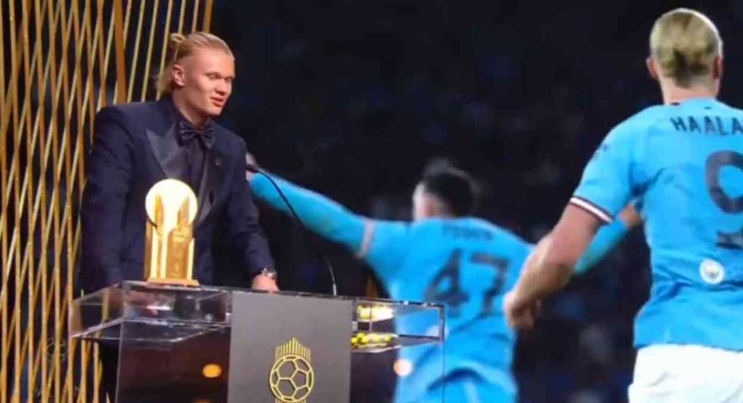 Erling Haaland pemenang Gerd Muller Award di gala Ballon dOr 2023