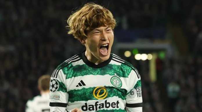 Furuhashi cetak gol di pertandingan antara Celtic vs Lazio di Liga Champions