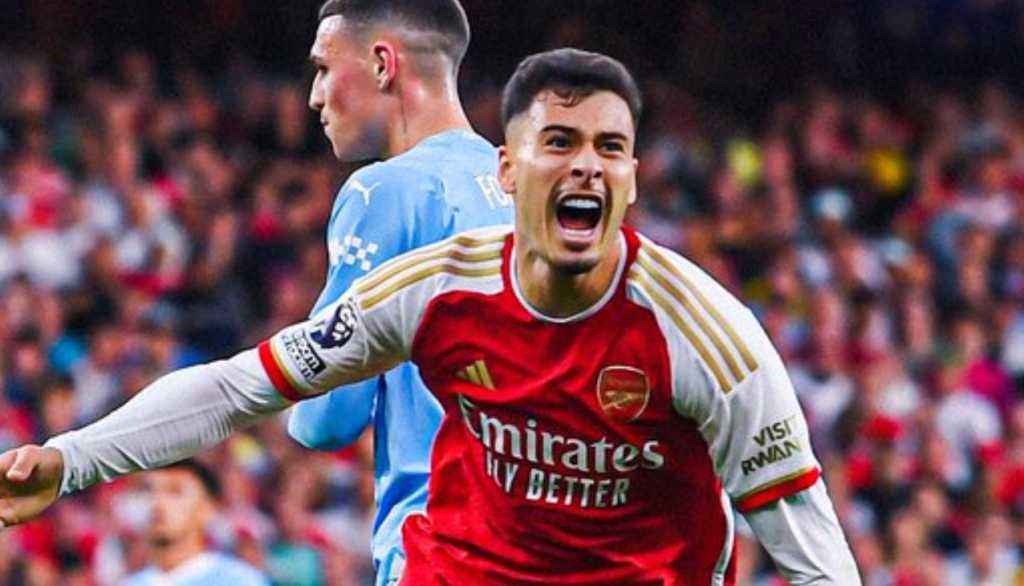 Gabriel Martinellu pencetak gol di laga Arsenal vs Manchester City