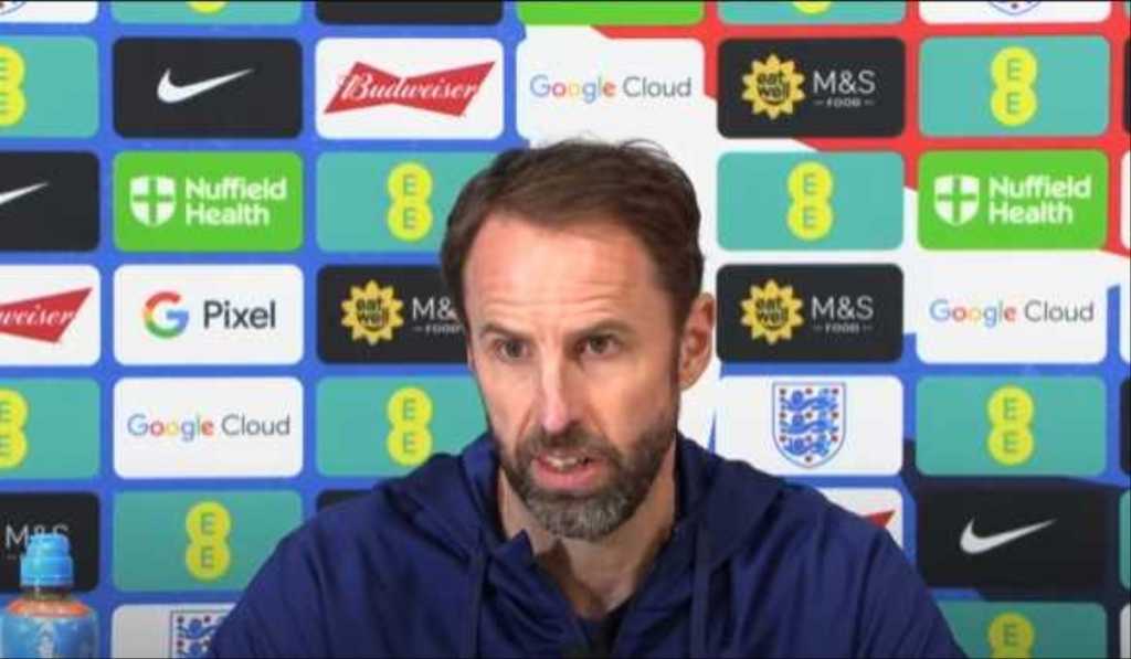 Gareth Southgate dalam jumpa pers sebelum laga Timnas Inggris vs Australia