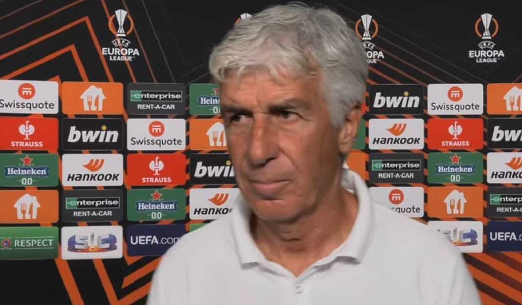 Gian Piero Gasperini Sedang Wawancara Performa Atalanta Sukses Benamkan Sporting CP di Liga Europa