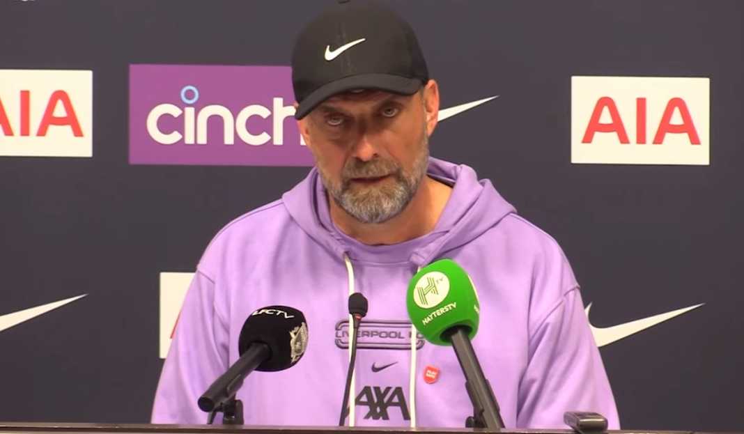 Jurgen Klopp dalam konferensi pers Liverpool Jurgen Klopp Berbicara tentang Kontroversi VAR dalam Kekalahan Liverpool Tadi Malam