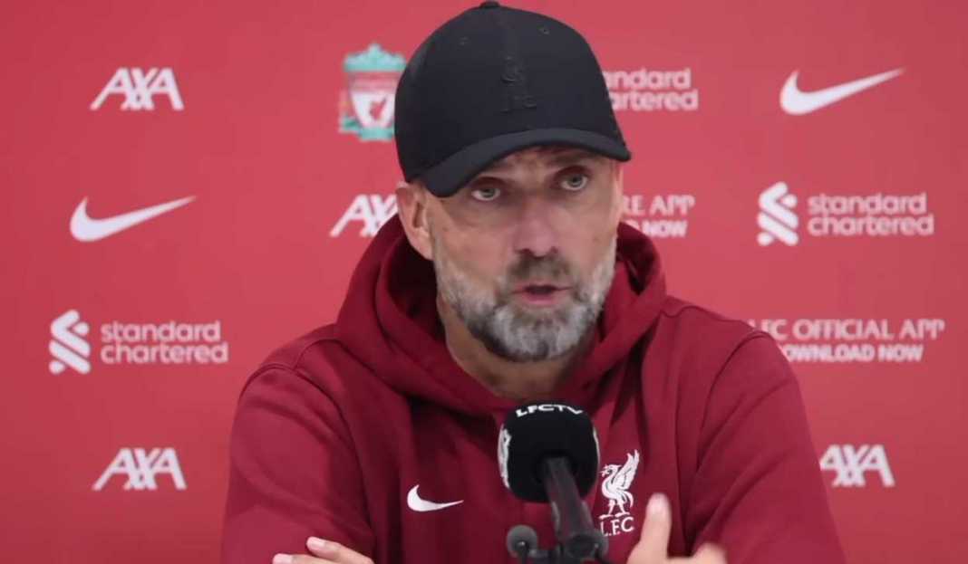 Jurgen Klopp dalam konferensi pers Liverpool Jurgen Klopp Senang Dengan Kemenangan Liverpool, Jelaskan Bagaimana Situasi Luis Diaz