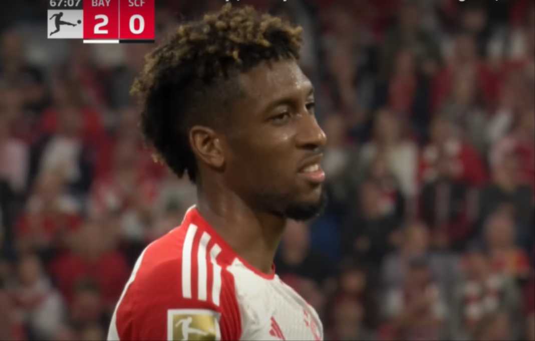 Kingsley Coman di Laga Bayern Munchen vs SC Freiburg
