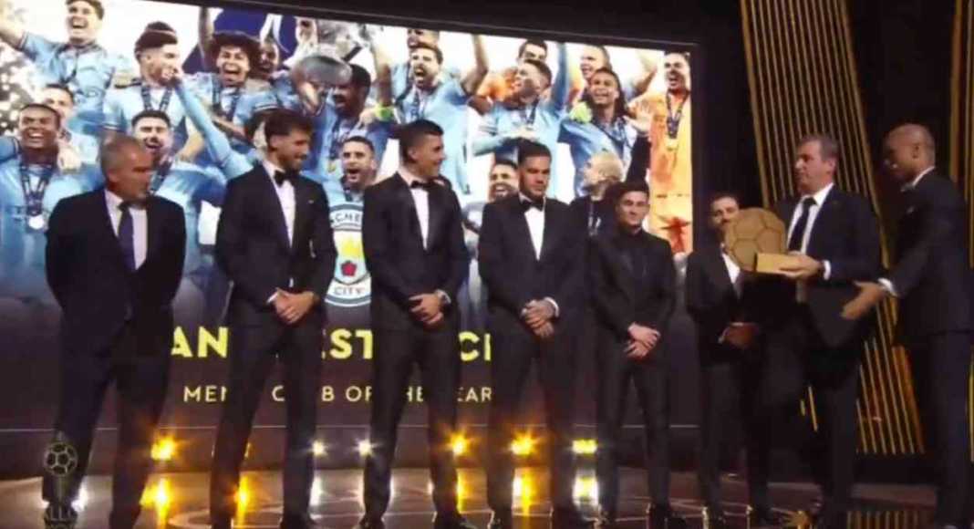 Manchester City terpilih sebagai klub sepak bola pria terbaik 2023 di Gala Ballon dOr 2023