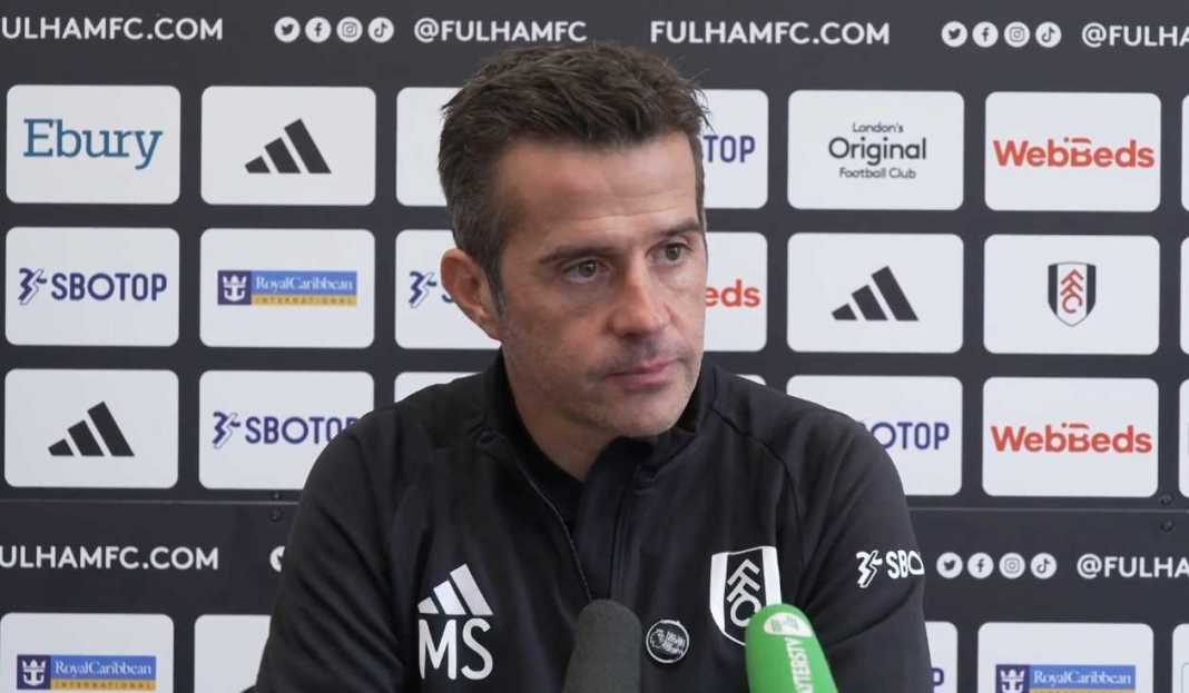 Marco Silva dalam konferensi pers Fulham Marco Silva Akui Tottenham Hotspur Pantas Berada di Puncak Klasemen Liga Inggris